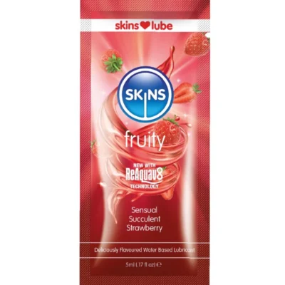 SKINS – FRUITY LUBRICANTE BASE DE AGUA FRESA MONODOSIS 5 ML