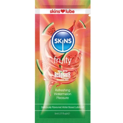SKINS – FRUITY LUBRICANTE BASE DE AGUA SANDÍA MONODOSIS 5 ML