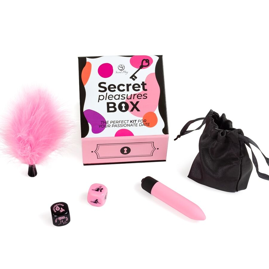 SECRET PLAY - CAJA DE PLACERES PARA PAREJAS DADOS + BALA VIBRADORA + PLUMERO 2 SECRET PLAY - CAJA DE PLACERES PARA PAREJAS DADOS + BALA VIBRADORA + PLUMERO - Imagen 2