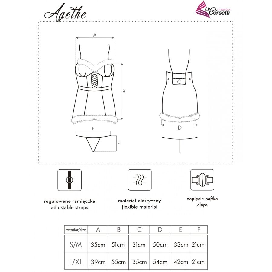 LIVCO CORSETTI FASHION - AGETHE LC 90607 CAMISA + TANGA + GORRO NAVIDEÑO L/XL 6 LIVCO CORSETTI FASHION - AGETHE LC 90607 CAMISA + TANGA + GORRO NAVIDEÑO L/XL - Imagen 6
