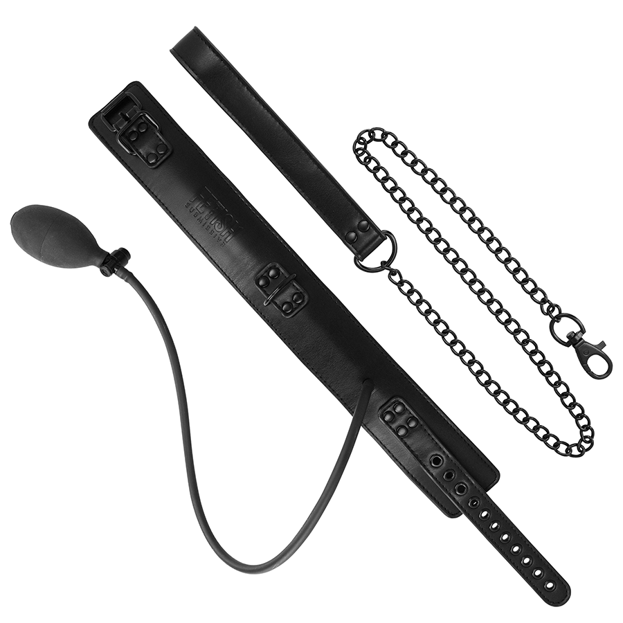 FETISH SUBMISSIVE BONDAGE - COLLAR BONDAGE INFLABLE CON TIRADOR 7 FETISH SUBMISSIVE BONDAGE - COLLAR BONDAGE INFLABLE CON TIRADOR - Imagen 7