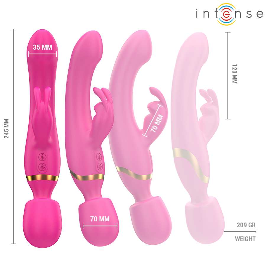 INTENSE - WINONA DOBLE VIBRADOR RABBIT & WAND 8 INTENSE - WINONA DOBLE VIBRADOR RABBIT & WAND - Imagen 8