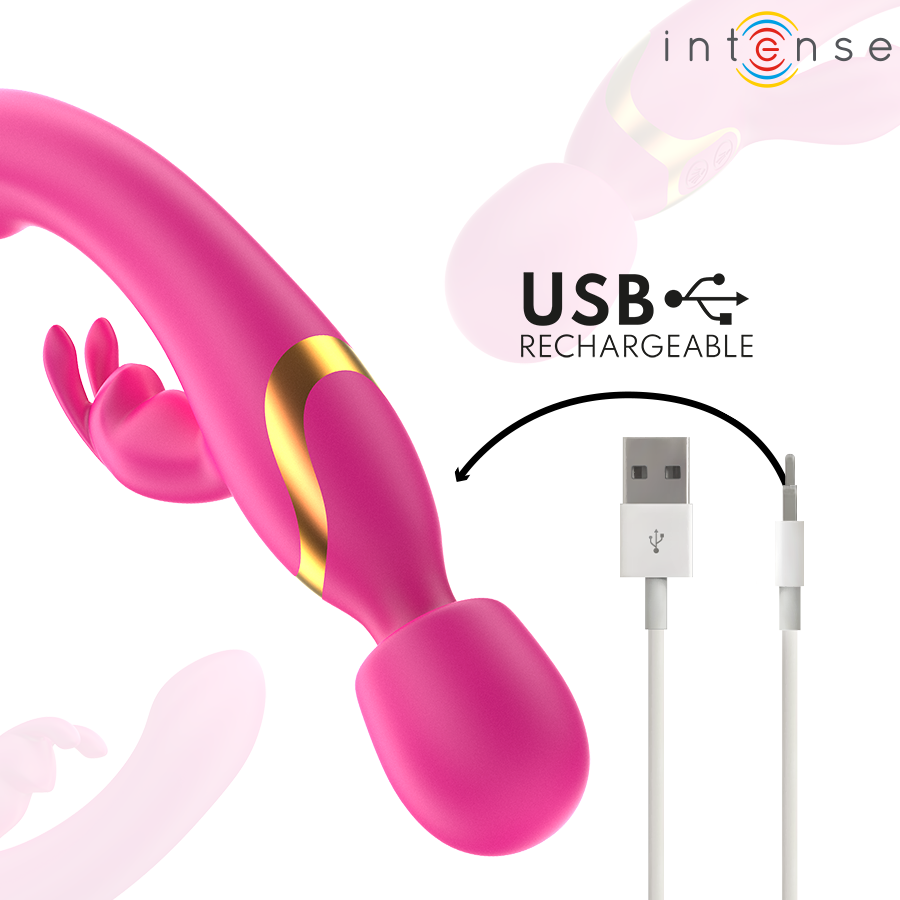 INTENSE - WINONA DOBLE VIBRADOR RABBIT & WAND 9 INTENSE - WINONA DOBLE VIBRADOR RABBIT & WAND - Imagen 9
