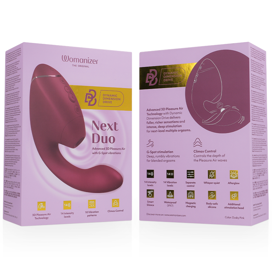 WOMANIZER - DUO NEXT ESTIMULADOR VIBRADOR DUAL CLÍTORIS & PUNTO·G ROSA 6 WOMANIZER - DUO NEXT ESTIMULADOR VIBRADOR DUAL CLÍTORIS & PUNTO·G ROSA - Imagen 6
