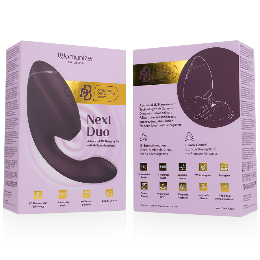 WOMANIZER - DUO NEXT ESTIMULADOR VIBRADOR DUAL CLÍTORIS & PUNTO·G MORADO 7 WOMANIZER - DUO NEXT ESTIMULADOR VIBRADOR DUAL CLÍTORIS & PUNTO·G MORADO - Imagen 7