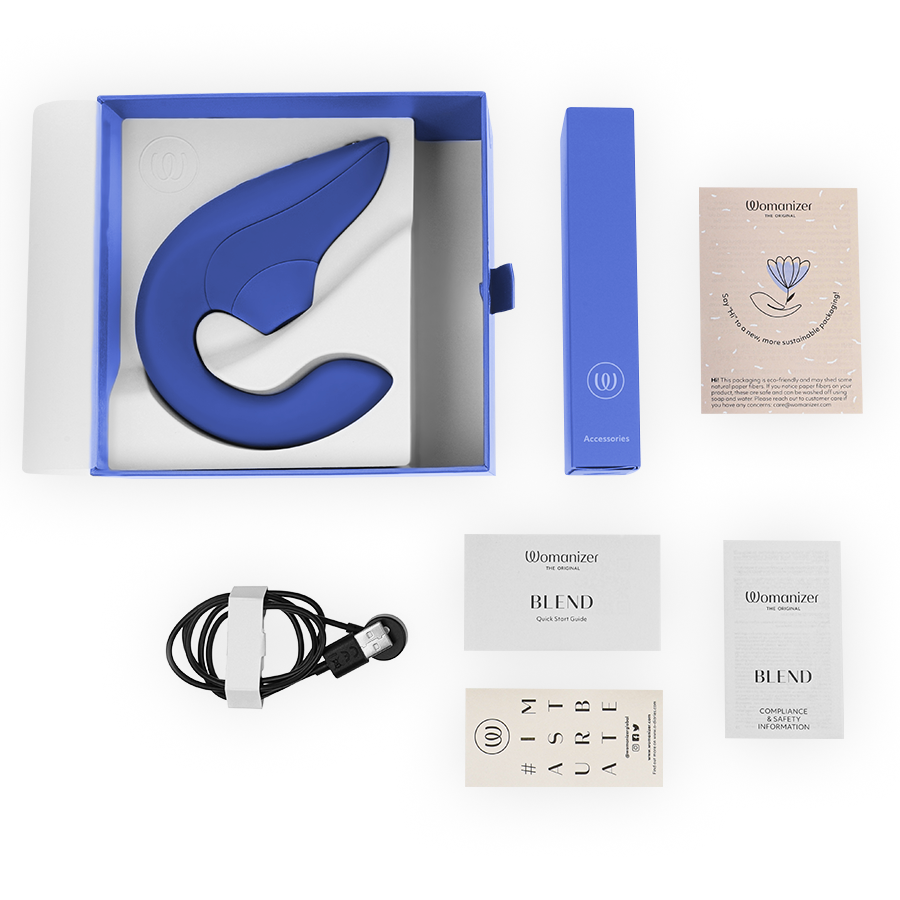 WOMANIZER - BLEND ESTIMULADOR VIBRADOR RABBIT AZUL 6 WOMANIZER - BLEND ESTIMULADOR VIBRADOR RABBIT AZUL - Imagen 6