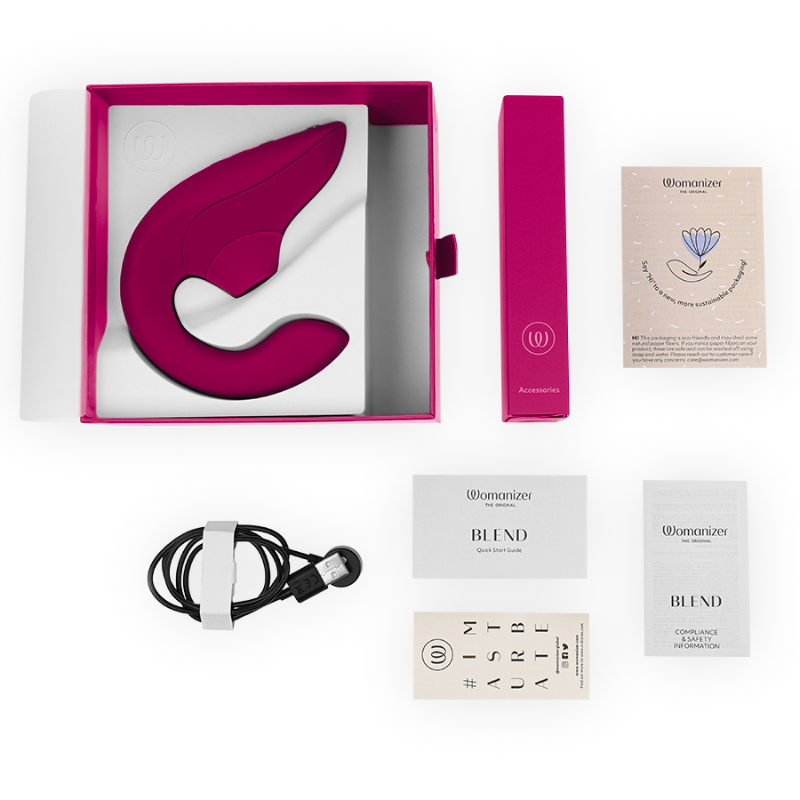 WOMANIZER - BLEND ESTIMULADOR VIBRADOR RABBIT FUCSIA 6 WOMANIZER - BLEND ESTIMULADOR VIBRADOR RABBIT FUCSIA - Imagen 6