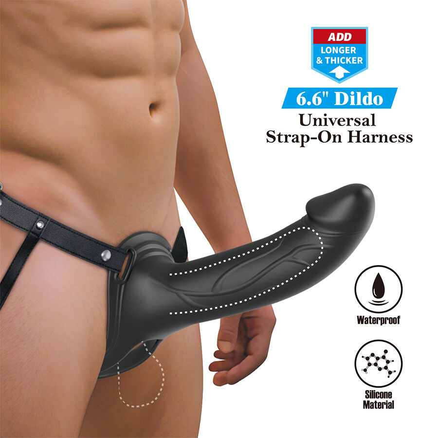 PRETTY LOVE - LANDON STRAP-ON CON VIBRACIÓN NEGRO 4 PRETTY LOVE - LANDON STRAP-ON CON VIBRACIÓN NEGRO - Imagen 4