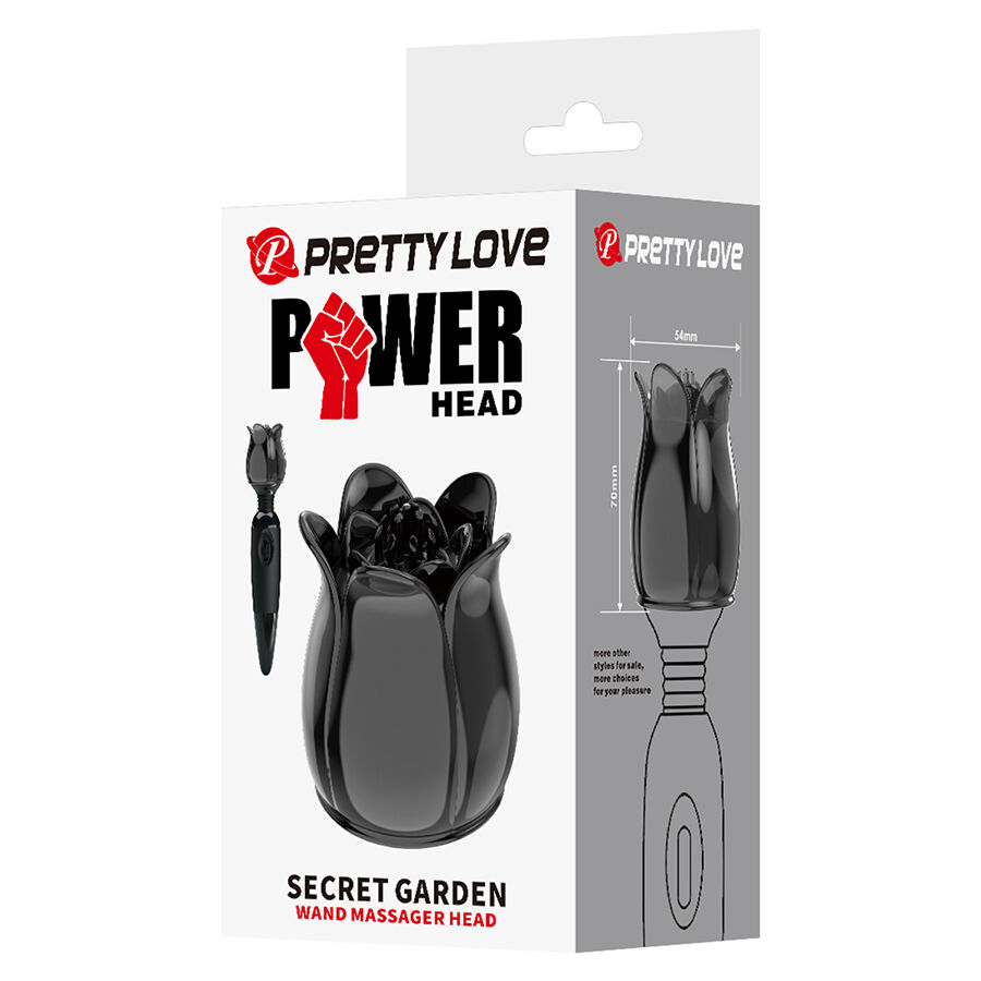 PRETTY LOVE - SECRET GARDEN CABEZAL MASAJEADOR NEGRO 2 PRETTY LOVE - SECRET GARDEN CABEZAL MASAJEADOR NEGRO - Imagen 2