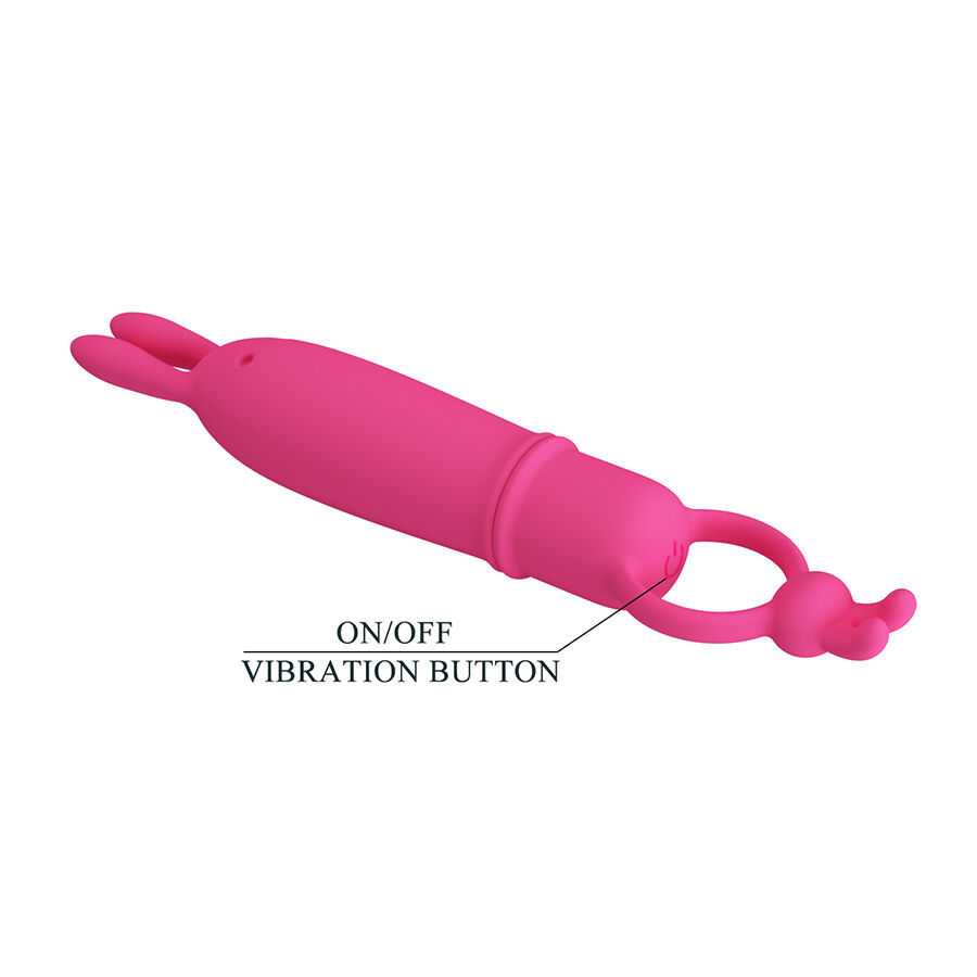 PRETTY LOVE - DELIA VIBRADOR RABBIT CON ANILLO DE SUJECIÓN 5 PRETTY LOVE - DELIA VIBRADOR RABBIT CON ANILLO DE SUJECIÓN - Imagen 5