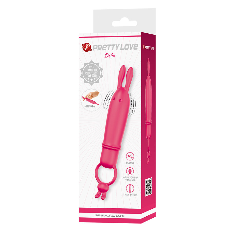 PRETTY LOVE - DELIA VIBRADOR RABBIT CON ANILLO DE SUJECIÓN 9 PRETTY LOVE - DELIA VIBRADOR RABBIT CON ANILLO DE SUJECIÓN - Imagen 9