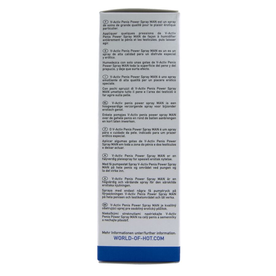 HOT - V-ACTIV PENIS POWER SPRAY PARA HOMBRE 50 ML 5 HOT - V-ACTIV PENIS POWER SPRAY PARA HOMBRE 50 ML - Imagen 5
