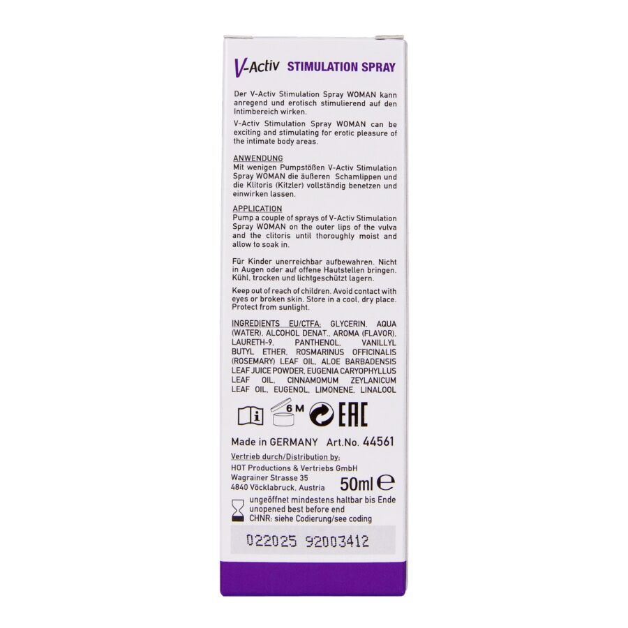 HOT - V-ACTIV SPRAY ESTIMULANTE PARA MUJER 50 ML 7 HOT - V-ACTIV SPRAY ESTIMULANTE PARA MUJER 50 ML - Imagen 7