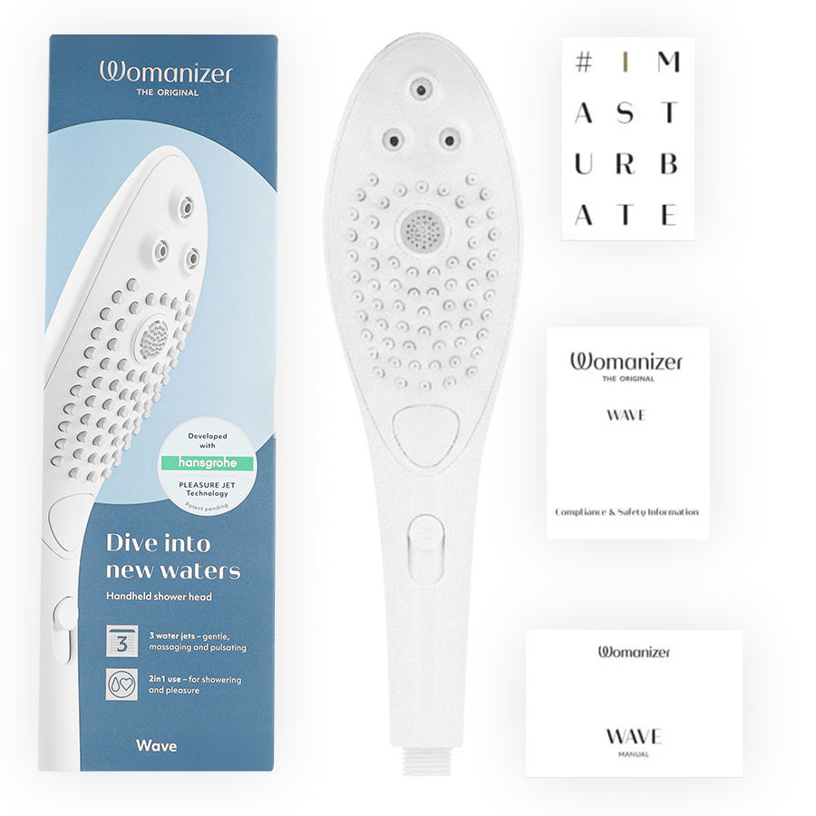 WOMANIZER - WAVE CABEZAL DE DUCHA ESTIMULADOR DE CLITORÍS BLANCO 6 WOMANIZER - WAVE CABEZAL DE DUCHA ESTIMULADOR DE CLITORÍS BLANCO - Imagen 6