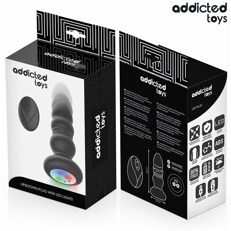 ADDICTED TOYS - PLUG ANAL VIBRADOR THRUSTING Y LUZ LED CONTROL REMOTO 7 ADDICTED TOYS - PLUG ANAL VIBRADOR THRUSTING Y LUZ LED CONTROL REMOTO - Imagen 7