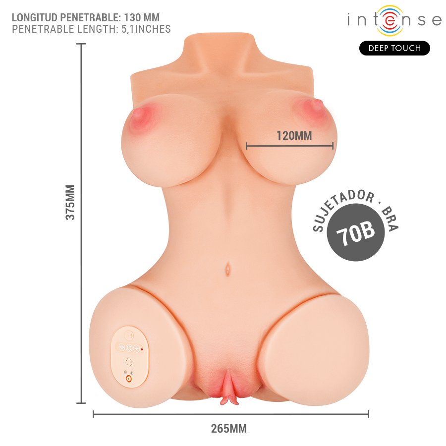 INTENSE DEEP TOUCH - VERO TORSO VAGINA CON EFECTO SUCCIÓN, CALOR, VIBRACIÓN Y VOZ 5.5 KG 7 INTENSE DEEP TOUCH - VERO TORSO VAGINA CON EFECTO SUCCIÓN, CALOR, VIBRACIÓN Y VOZ 5.5 KG - Imagen 7