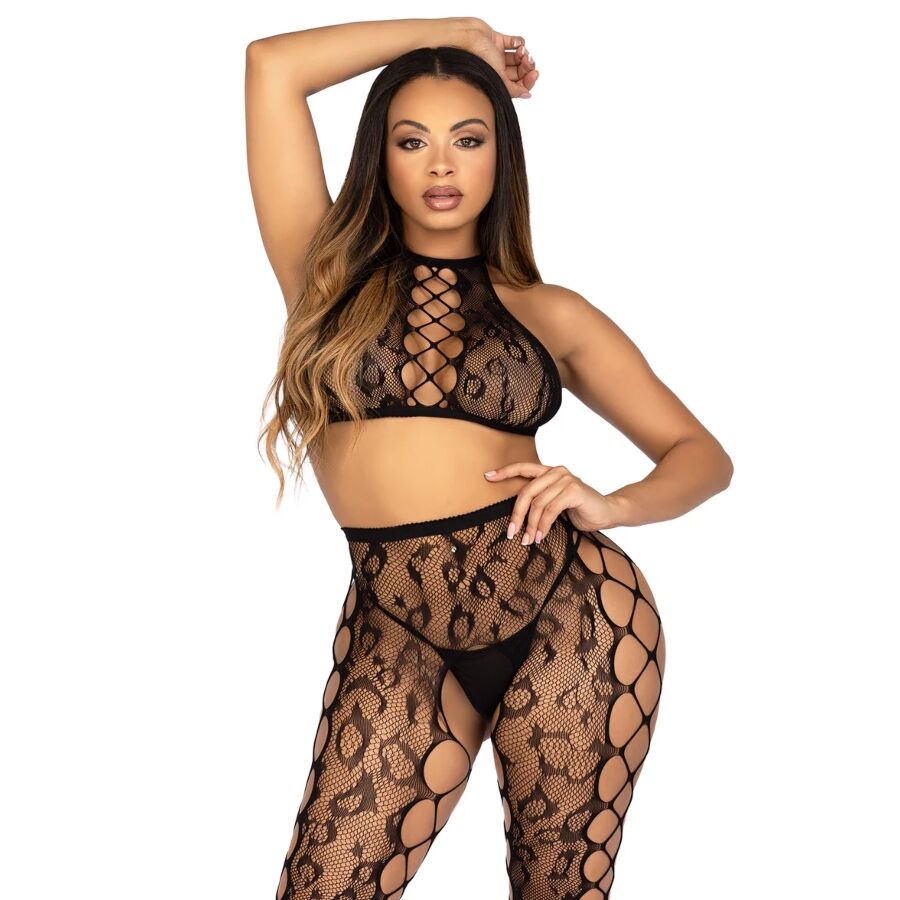 LEG AVENUE - 89372 CROP TOP Y MEDIAS SIN ENTREPIERNA NEGRO - TALLA ÚNICA 6 LEG AVENUE - 89372 CROP TOP Y MEDIAS SIN ENTREPIERNA NEGRO - TALLA ÚNICA - Imagen 6
