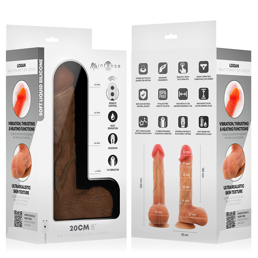 MR INTENSE - LOGAN DILDO VIBRADOR CON EFECTO CALOR Y CONTROL REMOTO 20 CM -Ø- 4.1 CM 10 MR INTENSE - LOGAN DILDO VIBRADOR CON EFECTO CALOR Y CONTROL REMOTO 20 CM -Ø- 4.1 CM - Imagen 10