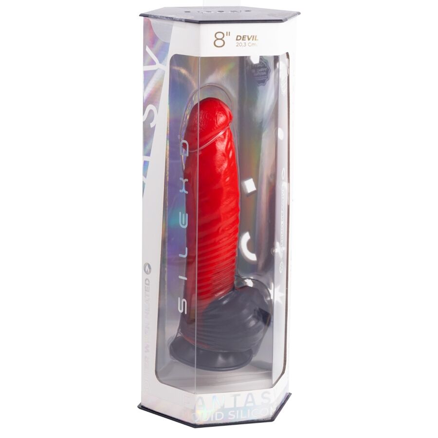 SILEXD - DEVIL DILDO FANTASY SILICONA LIQUIDA TERMOREACTIVO ROJO NEGRO 20.3 CM 5 SILEXD - DEVIL DILDO FANTASY SILICONA LIQUIDA TERMOREACTIVO ROJO NEGRO 20.3 CM - Imagen 5