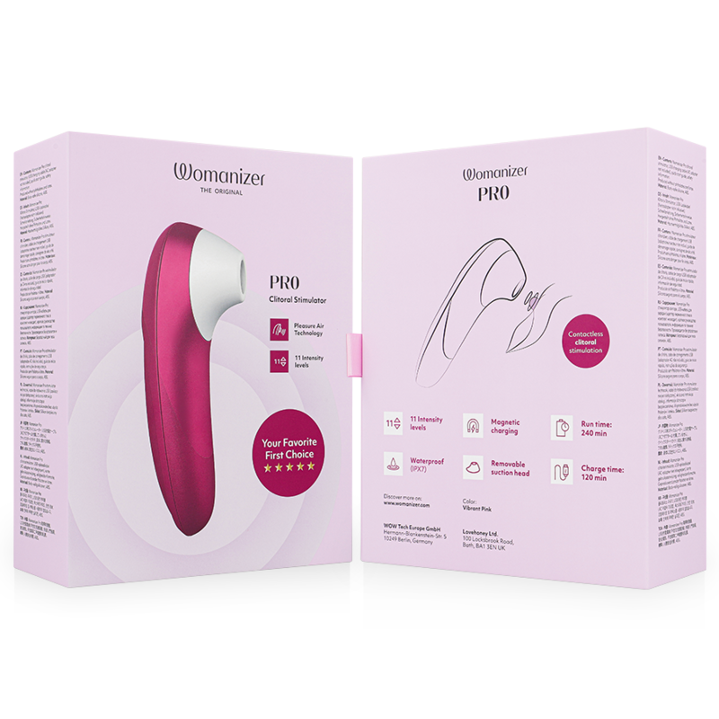 WOMANIZER - PRO VIBRANT ESTIMULADOR DE CLÍTORIS ROSA 5 WOMANIZER - PRO VIBRANT ESTIMULADOR DE CLÍTORIS ROSA - Imagen 5