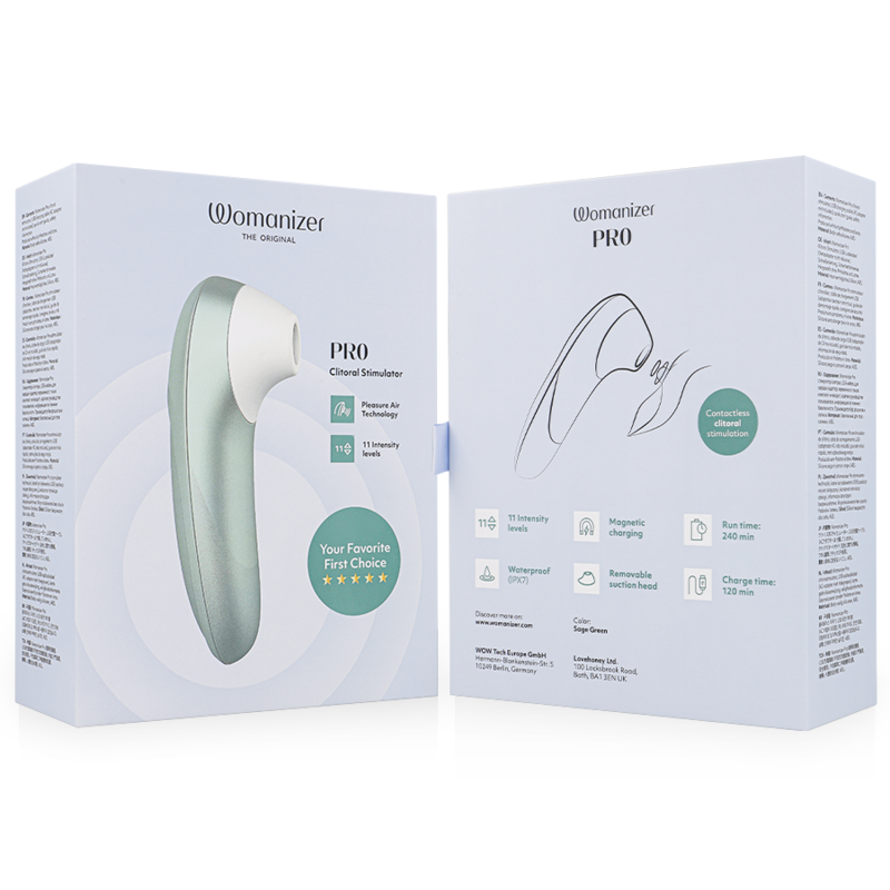 WOMANIZER - PRO VIBRANT ESTIMULADOR DE CLÍTORIS VERDE SALVIA 6 WOMANIZER - PRO VIBRANT ESTIMULADOR DE CLÍTORIS VERDE SALVIA - Imagen 6