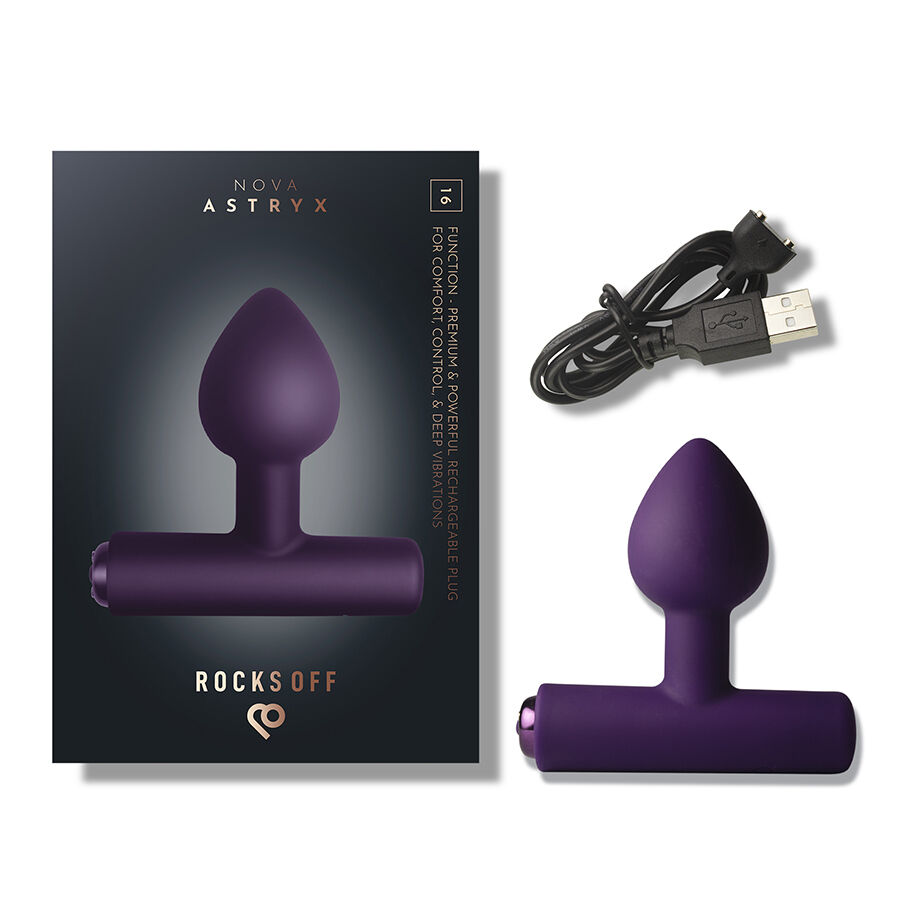 ROCKS-OFF - NOVA ASTRYX PREMIUM PLUG ANAL RECARGABLE 16 FUNCIONES NEGRO 3 ROCKS-OFF - NOVA ASTRYX PREMIUM PLUG ANAL RECARGABLE 16 FUNCIONES NEGRO - Imagen 3