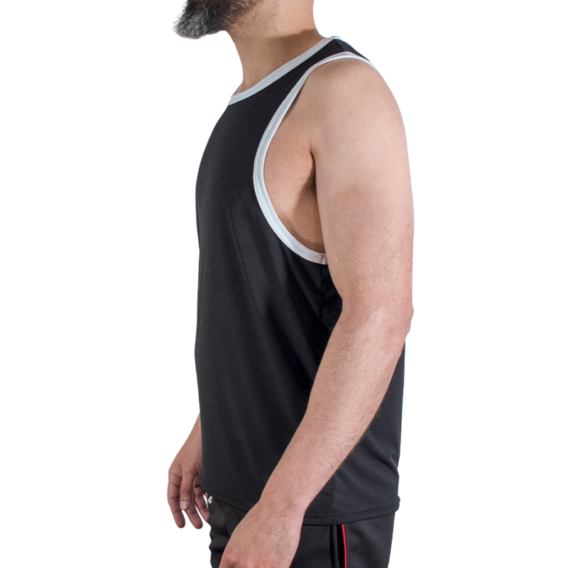 MACHO - CMV004 CAMISETA GYM NEGRA S/M 2 MACHO - CMV004 CAMISETA GYM NEGRA S/M - Imagen 2