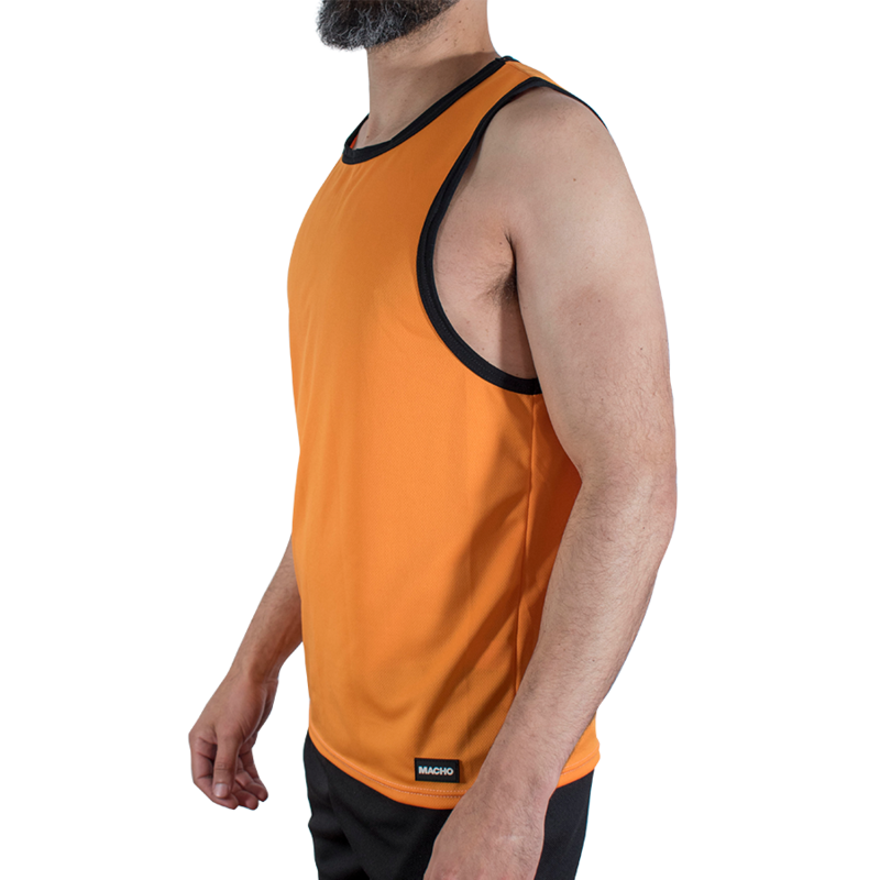 MACHO - CMV005 CAMISETA GYM NARANJA S/M 2 MACHO - CMV005 CAMISETA GYM NARANJA S/M - Imagen 2