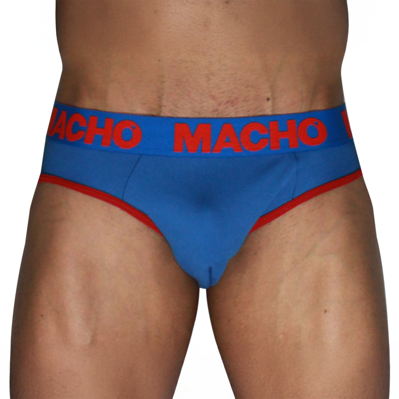 MACHO - MCH005 SLIP CLÁSICO AZULÓN + ROJO S 2 MACHO - MCH005 SLIP CLÁSICO AZULÓN + ROJO S - Imagen 2