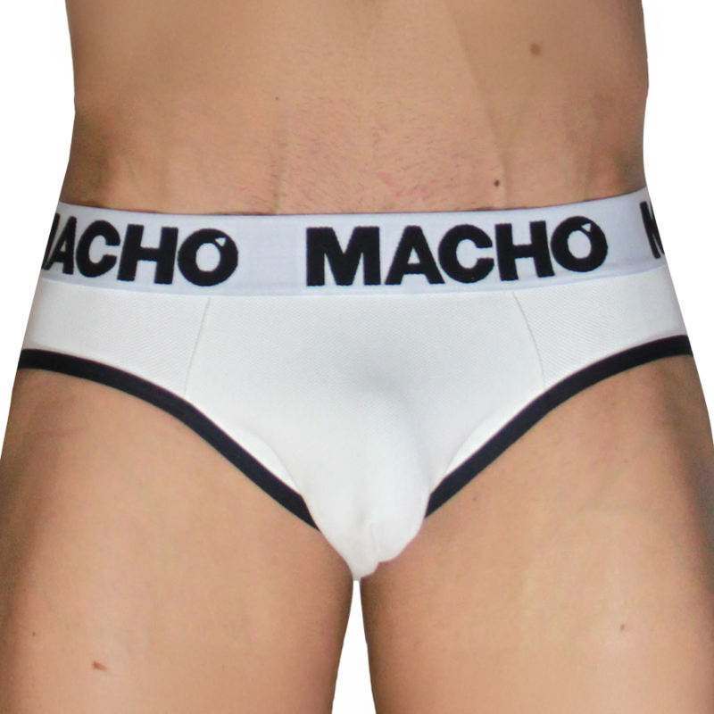 MACHO - MCH006 SLIP CLÁSICO BLANCO + NEGRO S 2 MACHO - MCH006 SLIP CLÁSICO BLANCO + NEGRO S - Imagen 2