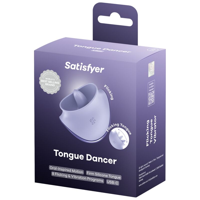 SATISFYER - TONGUE DANCER ESTIMULADOR CLITORIANO CON VIBRACIÓN Y PULSACIONES LILA 5 SATISFYER - TONGUE DANCER ESTIMULADOR CLITORIANO CON VIBRACIÓN Y PULSACIONES LILA - Imagen 5