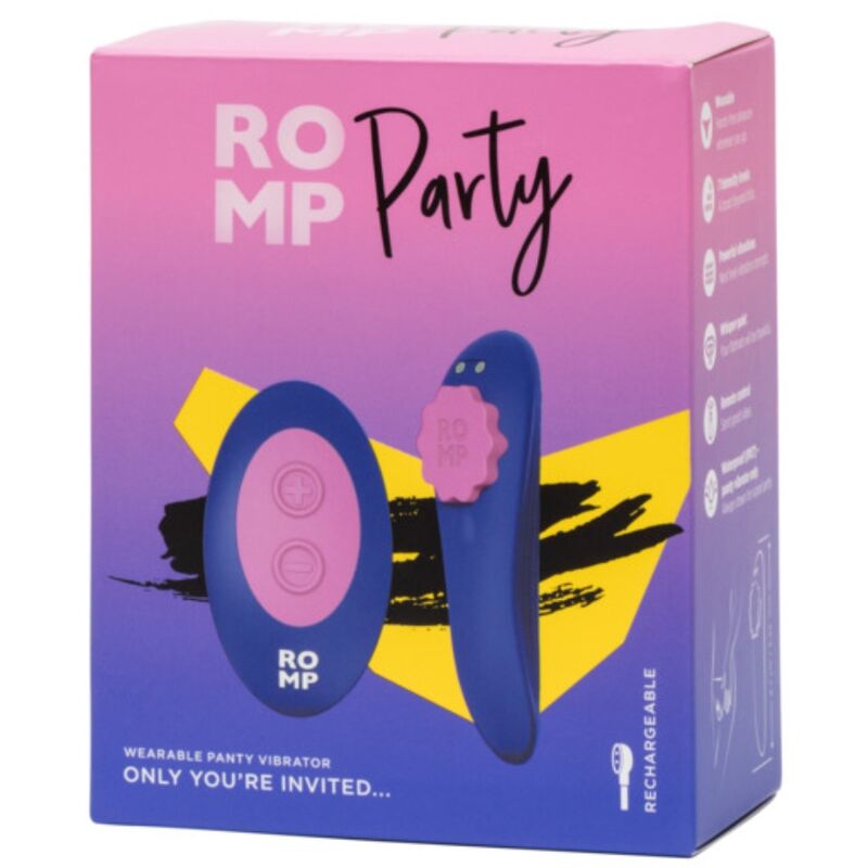 ROMP - PARTY PANTIE MAGNÉTICO VIBRADOR SILICONA CONTROL REMOTO 8 ROMP - PARTY PANTIE MAGNÉTICO VIBRADOR SILICONA CONTROL REMOTO - Imagen 8