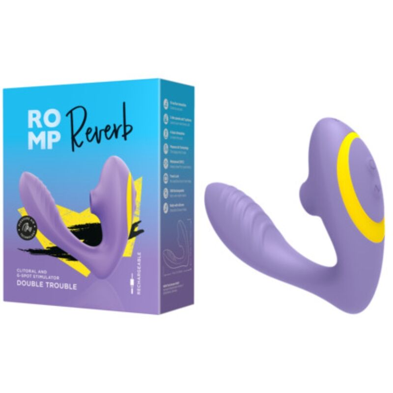 ROMP - REVERB ESTIMULADOR PUNTO G Y SUCCIONADOR DE CLÍTORIS LILA 9 ROMP - REVERB ESTIMULADOR PUNTO G Y SUCCIONADOR DE CLÍTORIS LILA - Imagen 9