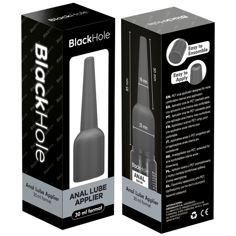 BLACK HOLE - APLICADOR DE LUBRICANTE ANAL TALLA S 30 ML 8 BLACK HOLE - APLICADOR DE LUBRICANTE ANAL TALLA S 30 ML - Imagen 8