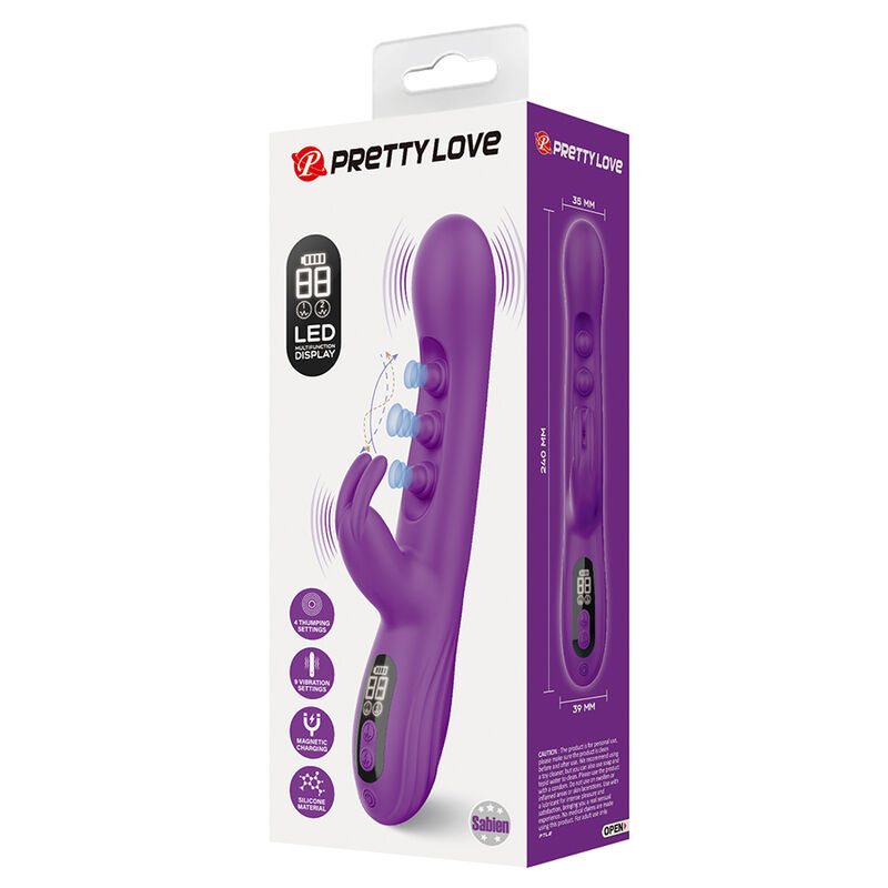 PRETTY LOVE - SABIEN VIBRADOR RABBIT CON ESTIMULACIÓN POR GOLPETEOS Y LED MORADO 9 PRETTY LOVE - SABIEN VIBRADOR RABBIT CON ESTIMULACIÓN POR GOLPETEOS Y LED MORADO - Imagen 9
