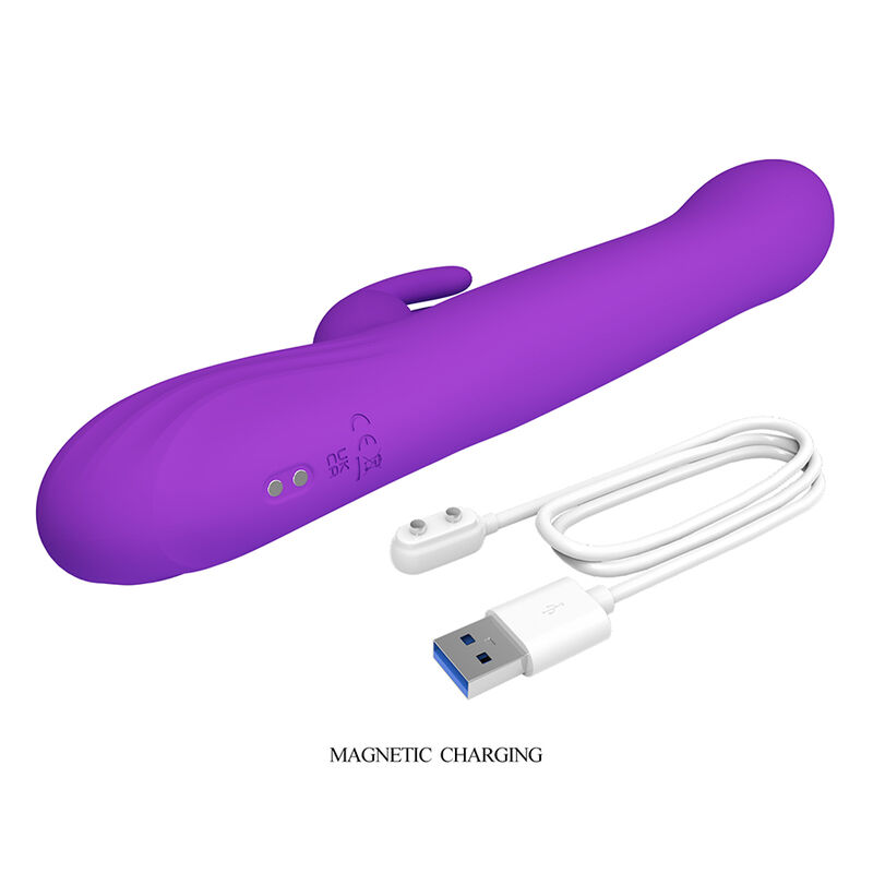 PRETTY LOVE - SABIEN VIBRADOR RABBIT CON ESTIMULACIÓN POR GOLPETEOS Y LED MORADO 11 PRETTY LOVE - SABIEN VIBRADOR RABBIT CON ESTIMULACIÓN POR GOLPETEOS Y LED MORADO - Imagen 11