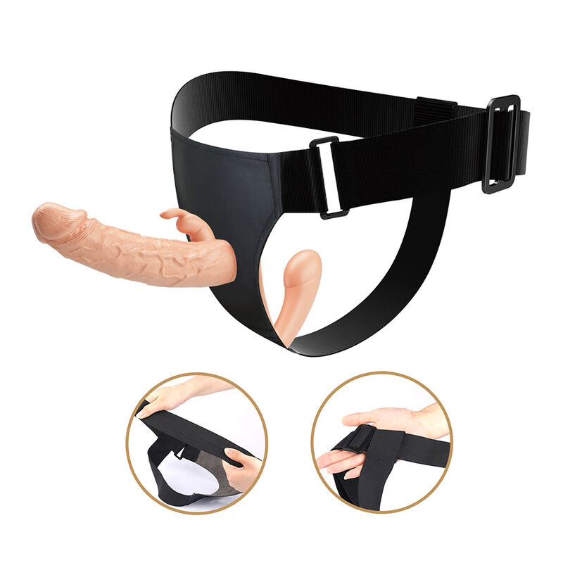 BAILE - CHARLOTTE ARNÉS HOLLOW STRAP-ON DOBLE PENETRACIÓN NATURAL 4 BAILE - CHARLOTTE ARNÉS HOLLOW STRAP-ON DOBLE PENETRACIÓN NATURAL - Imagen 4