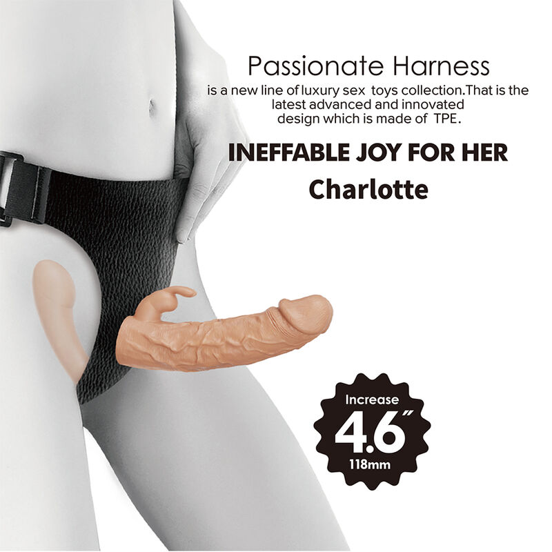 BAILE - CHARLOTTE ARNÉS HOLLOW STRAP-ON DOBLE PENETRACIÓN NATURAL 5 BAILE - CHARLOTTE ARNÉS HOLLOW STRAP-ON DOBLE PENETRACIÓN NATURAL - Imagen 5