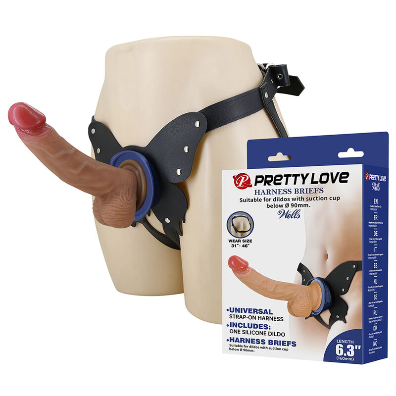 PRETTY LOVE - YETI ARNÉS STRAP-ON CON DILDO Y VENTOSA CARNE 1 PRETTY LOVE - YETI ARNÉS STRAP-ON CON DILDO Y VENTOSA CARNE
