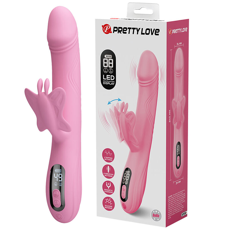PRETTY LOVE - BELLA VIBRADOR RABBIT CON ESTIMULACIÓN MARIPOSA Y LED ROSA 1 PRETTY LOVE - BELLA VIBRADOR RABBIT CON ESTIMULACIÓN MARIPOSA Y LED ROSA