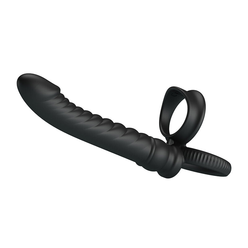 PRETTY LOVE - MERRITT VIBRADOR ANAL CON ANILLO Y VIBRACIÓN NEGRO