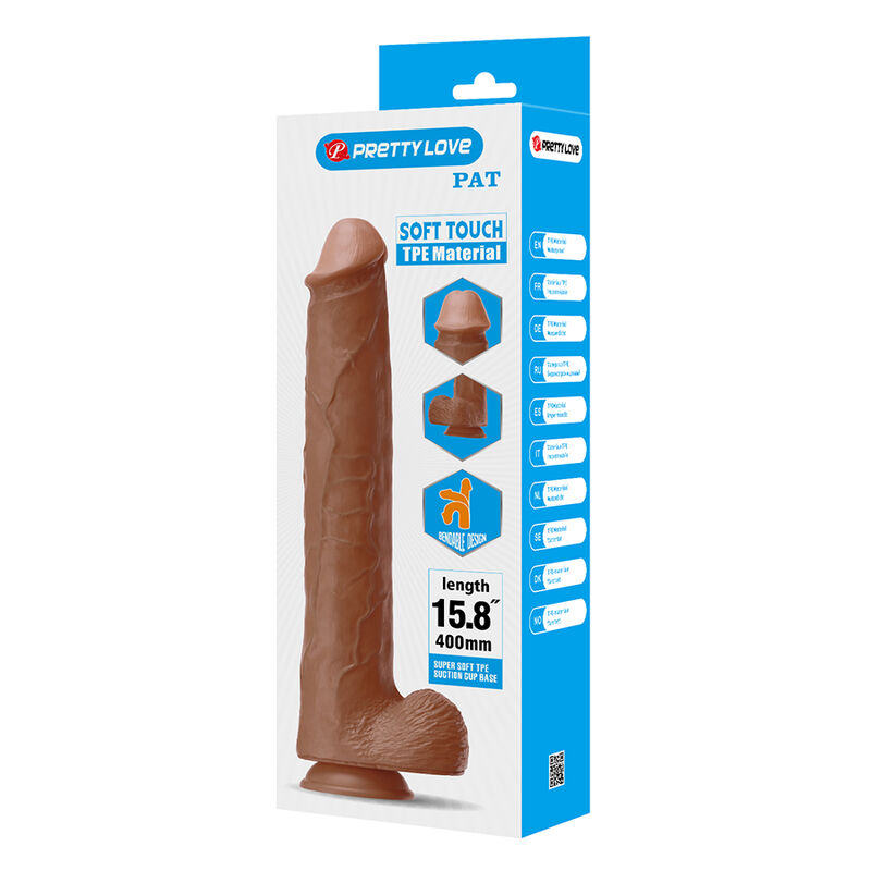PRETTY LOVE - PAT DILDO REALÍSTICO FLEXIBLE CON VENTOSA 40 CM -Ø- 6 CM MARRÓN 5 PRETTY LOVE - PAT DILDO REALÍSTICO FLEXIBLE CON VENTOSA 40 CM -Ø- 6 CM MARRÓN - Imagen 5