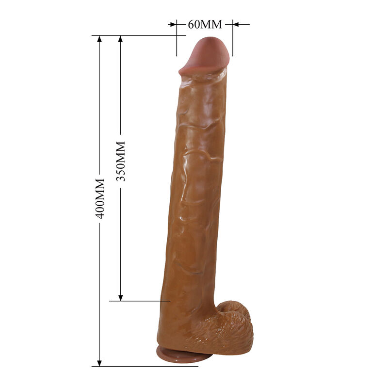PRETTY LOVE - PAT DILDO REALÍSTICO FLEXIBLE CON VENTOSA 40 CM -Ø- 6 CM MARRÓN 6 PRETTY LOVE - PAT DILDO REALÍSTICO FLEXIBLE CON VENTOSA 40 CM -Ø- 6 CM MARRÓN - Imagen 6