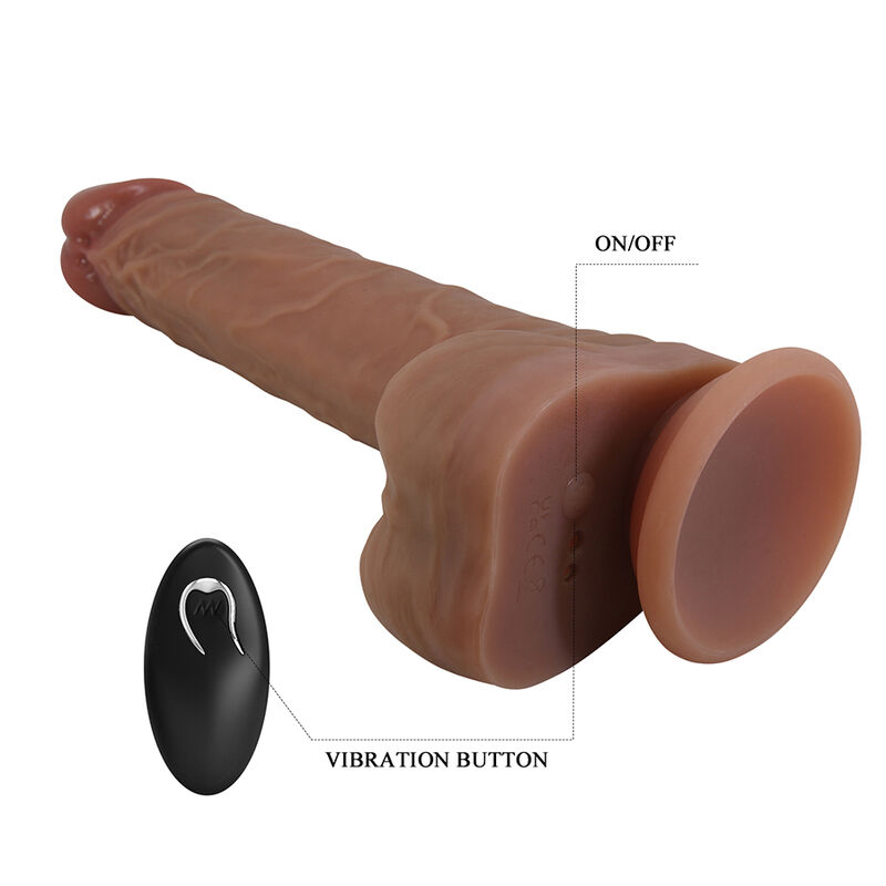 PRETTY LOVE - JONATHAN VIBRADOR REALÍSTICO CON EMPUJE MARRÓN CONTROL REMOTO 4 PRETTY LOVE - JONATHAN VIBRADOR REALÍSTICO CON EMPUJE MARRÓN CONTROL REMOTO - Imagen 4