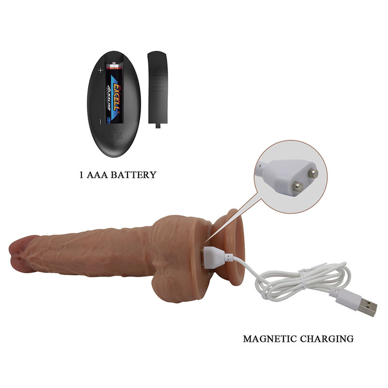 PRETTY LOVE - JONATHAN VIBRADOR REALÍSTICO CON EMPUJE MARRÓN CONTROL REMOTO 9 PRETTY LOVE - JONATHAN VIBRADOR REALÍSTICO CON EMPUJE MARRÓN CONTROL REMOTO - Imagen 9
