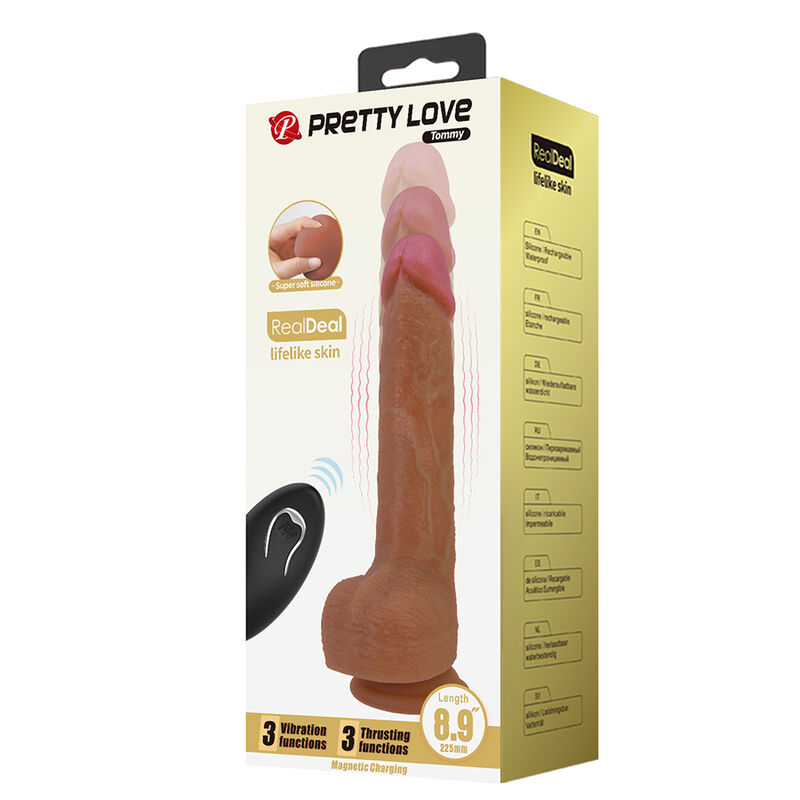 PRETTY LOVE - TOMMY VIBRADOR REALÍSTICO CON EMPUJE MARRÓN OSCURO CONTROL REMOTO 2 PRETTY LOVE - TOMMY VIBRADOR REALÍSTICO CON EMPUJE MARRÓN OSCURO CONTROL REMOTO - Imagen 2