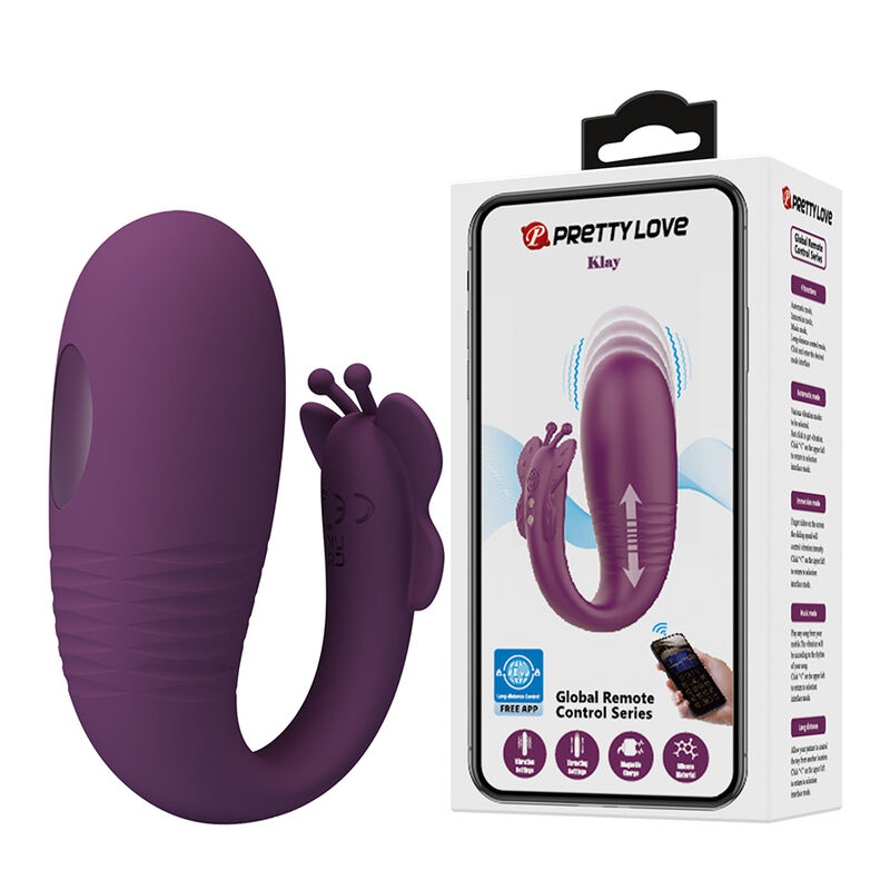 PRETTY LOVE - KLAY VIBRADOR HUEVO CON EMPUJE APP CONTROL MORADO 14 img 226401 628a25e4fb7956b9d9f6ba649cb63853 1