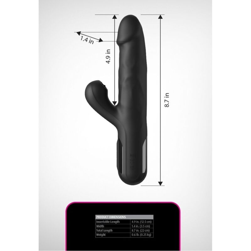 FETISH FANTASY SERIES - VIBRADOR RABBIT SONIX SILICONE THRUSTER NEGRO 5 FETISH FANTASY SERIES - VIBRADOR RABBIT SONIX SILICONE THRUSTER NEGRO - Imagen 5