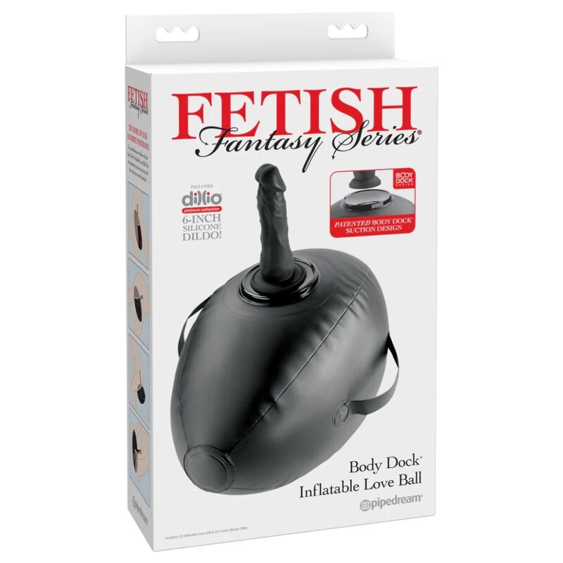 FETISH FANTASY SERIES - HINCHABLE BODY DOCK CON DILDO NEGRA 41.9 CM 3 FETISH FANTASY SERIES - HINCHABLE BODY DOCK CON DILDO NEGRA 41.9 CM - Imagen 3