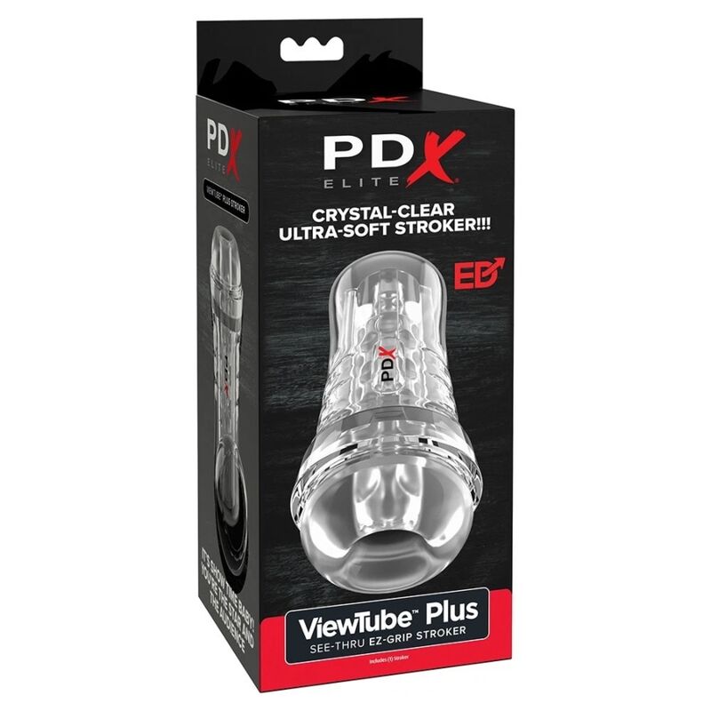 PDX ELITE - MASTURBADOR TRANSPARENTE VIEWTUBE PLUS SEE-THRU EZ-GRIP 21 CM 3 PDX ELITE - MASTURBADOR TRANSPARENTE VIEWTUBE PLUS SEE-THRU EZ-GRIP 21 CM - Imagen 3